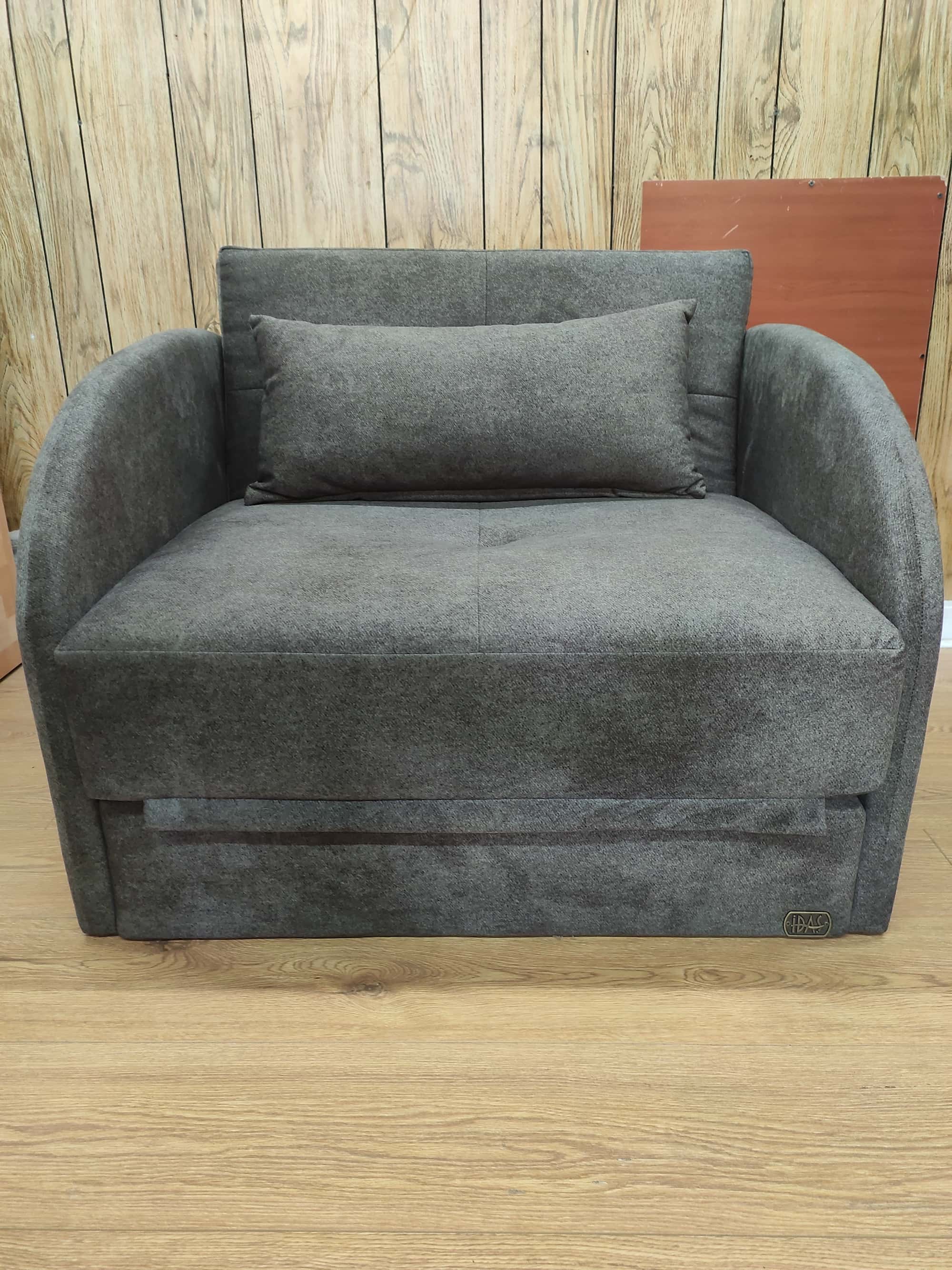 Easy Flip Deluxe Chair Bed Brown Fabric