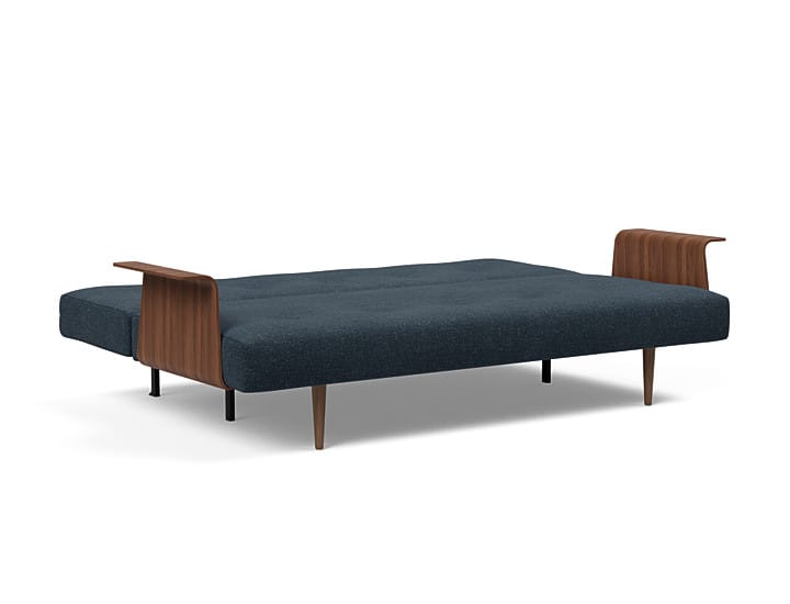 Recast Plus Sofa Bed w/Walnut Arms (Full Size) Nist Blue by Innovation