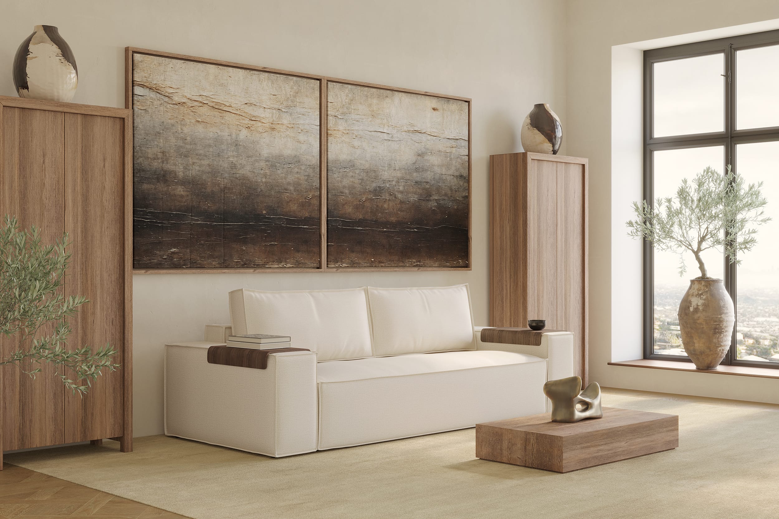 Newilla sleeper sofa in sofa position