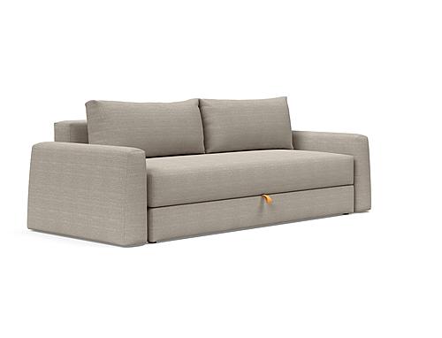 Cone Sleek Sofa Bed (Queen Size) Kenya Gravel by Innovation
