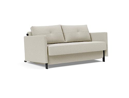 Cubed Deluxe Sofa Bed w/Arms (Full Size) Mixed Dance Natural by Innovation