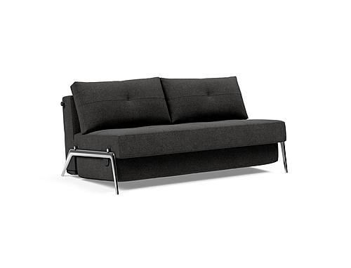 Cubed Deluxe Sofa Bed (Queen Size) Kenya Dark Gray by Innovation