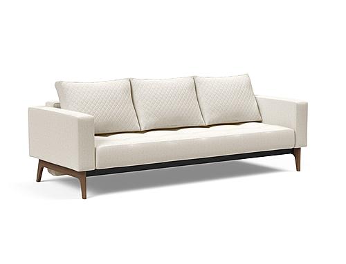 Cassius Quilt Sofa Bed (Full Size) Boucle Off White by Innovation