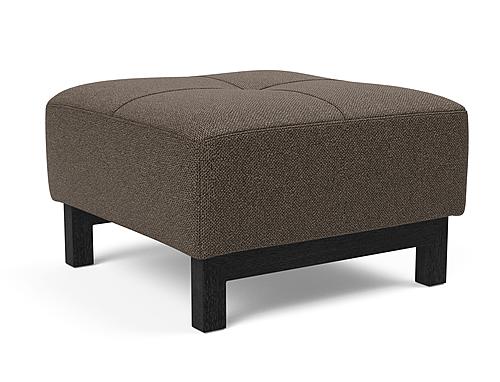 Deluxe Excess Ottoman Kenya Taupe, Black Wood Legs by Innovation