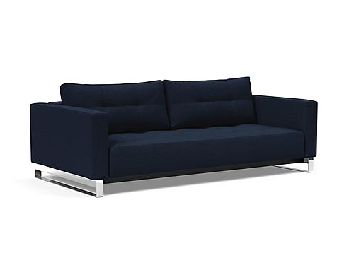 Cassius Deluxe Excess Sofa Bed (Queen Size) Mixed Dance Blue by Innovation