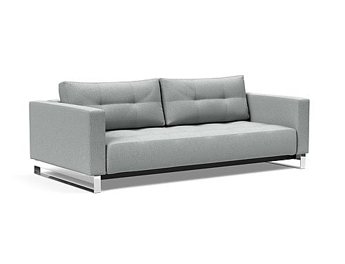 Cassius Deluxe Excess Sofa Bed (Queen Size) Melange Light Gray by Innovation