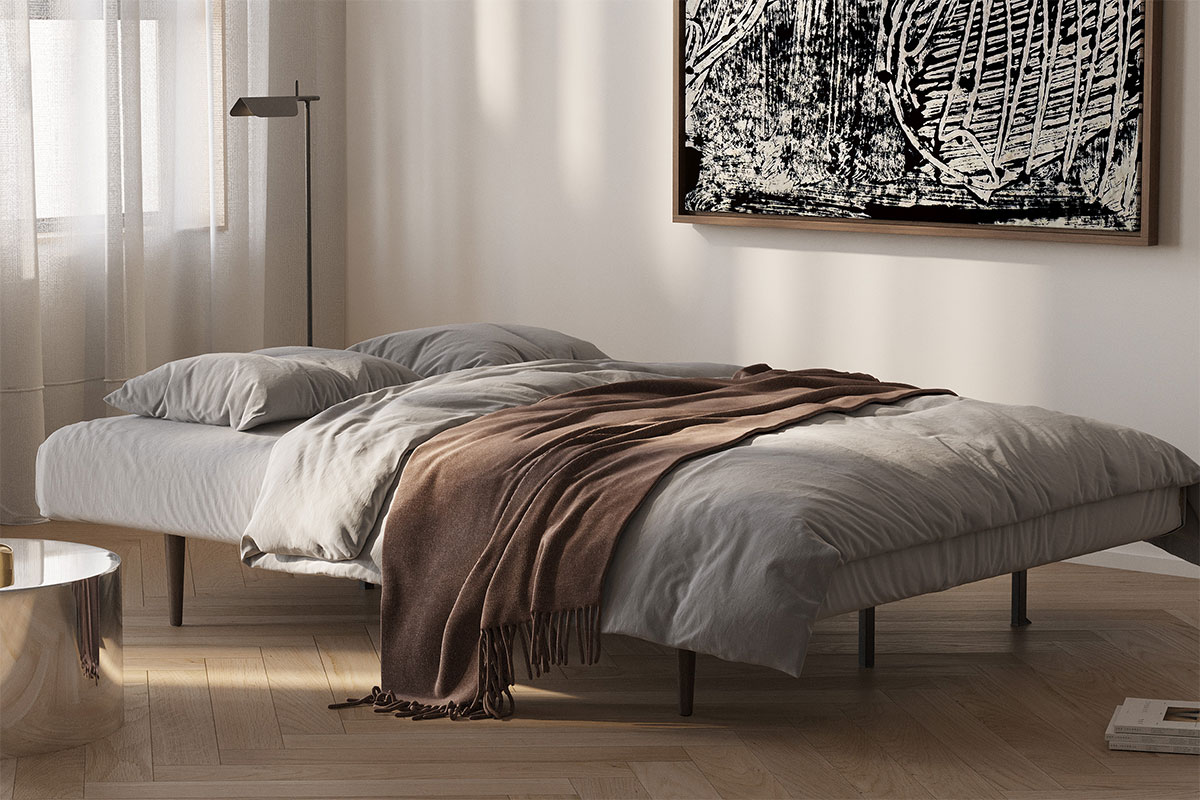 Recast Sleeper Sofa Dark Styletto details and storage