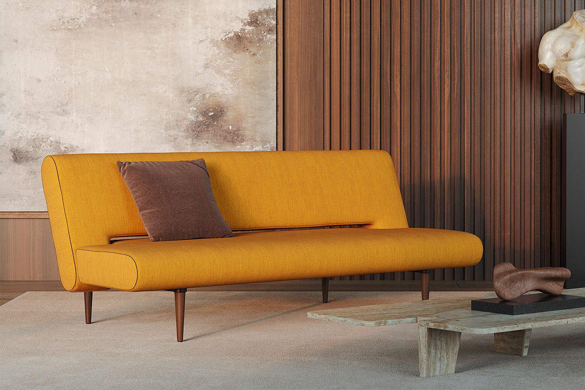 Unfurl sleeper sofa in sofa position
