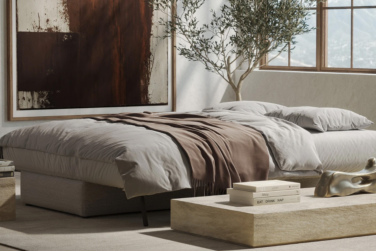 Osvald sleeper sofa with integrated storage box