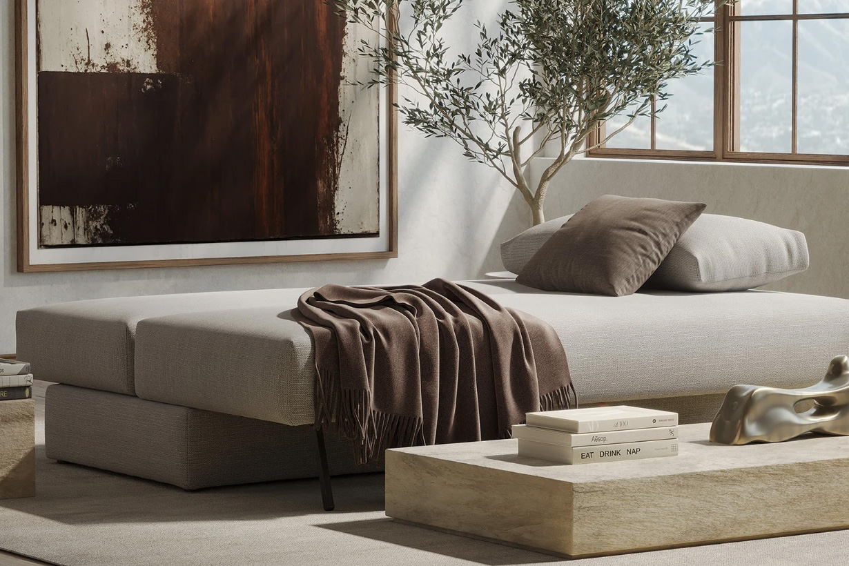 Osvald sleeper sofa converting from sofa to bed