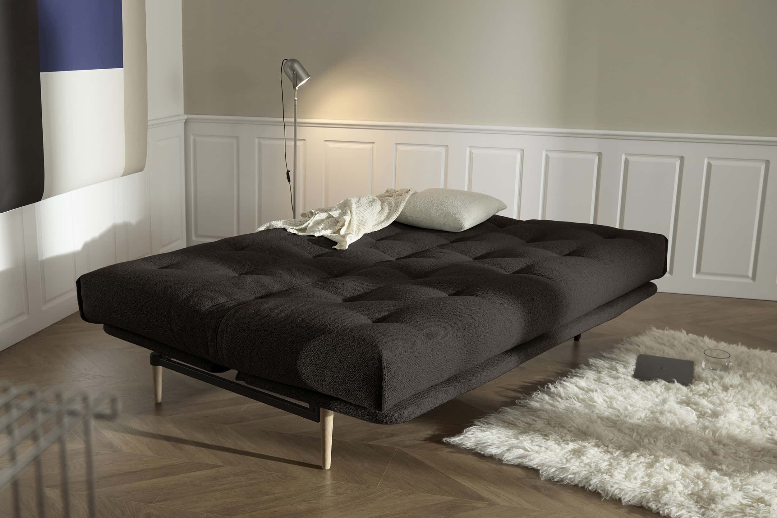 Colpus Futon Sofa Bed with lacquered oak legs